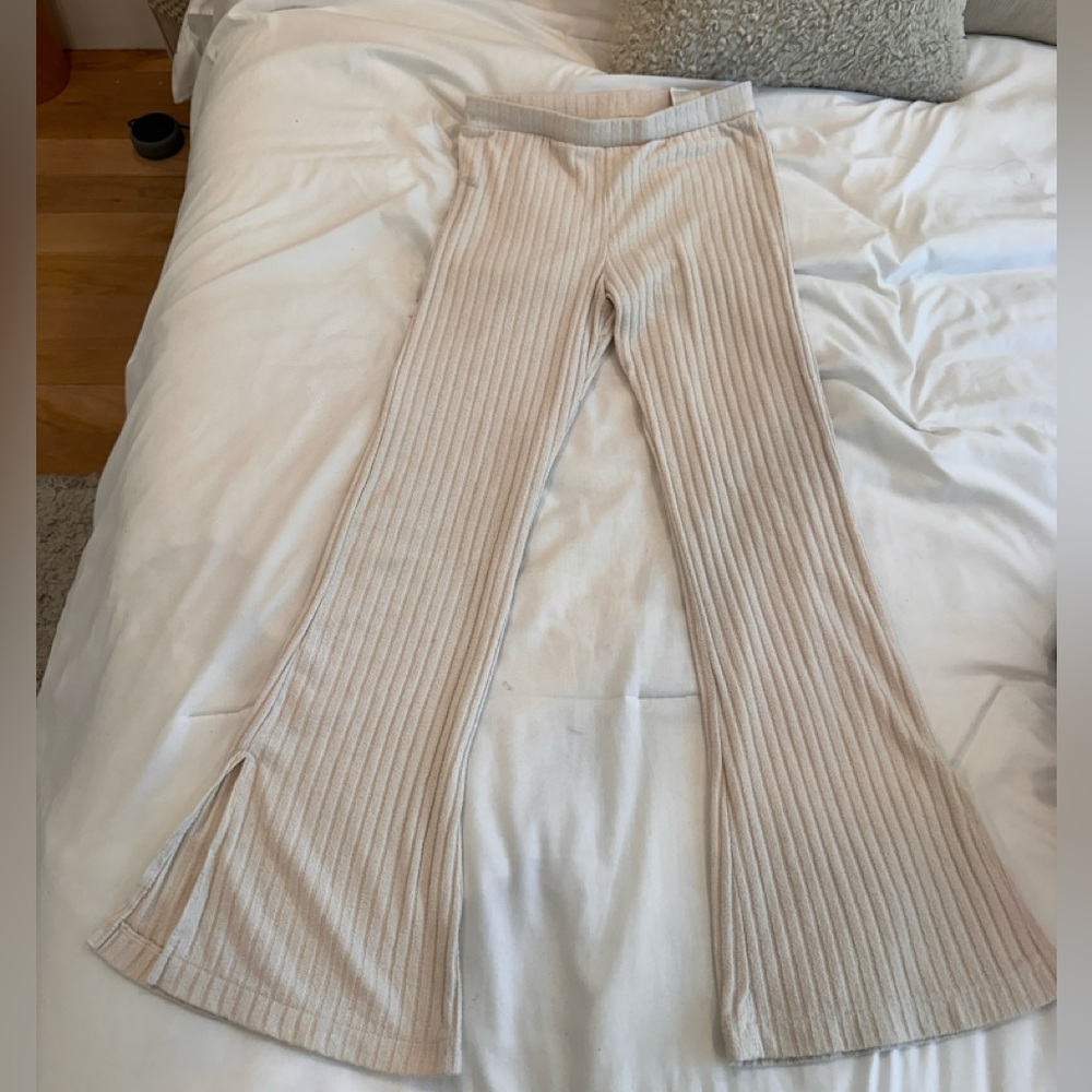 H&M Cream Wide Leg Pants